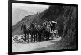 View of Stagecoach Cape Horn Near Chelan Canyon - Lake Chelan, WA-Lantern Press-Framed Art Print