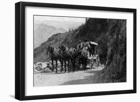 View of Stagecoach Cape Horn Near Chelan Canyon - Lake Chelan, WA-Lantern Press-Framed Art Print