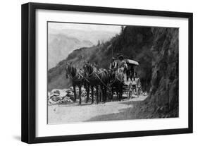 View of Stagecoach Cape Horn Near Chelan Canyon - Lake Chelan, WA-Lantern Press-Framed Art Print