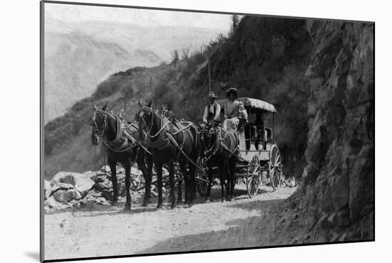 View of Stagecoach Cape Horn Near Chelan Canyon - Lake Chelan, WA-Lantern Press-Mounted Art Print