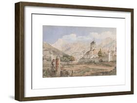 View of Stams Monastery in Tyrol-Jakob Alt-Framed Premium Giclee Print