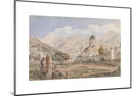 View of Stams Monastery in Tyrol-Jakob Alt-Mounted Premium Giclee Print