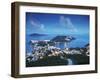 View of Stanley at Dusk, Hong Kong Island, Hong Kong, China-Ian Trower-Framed Photographic Print