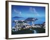 View of Stanley at Dusk, Hong Kong Island, Hong Kong, China-Ian Trower-Framed Photographic Print