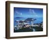 View of Stanley at Dusk, Hong Kong Island, Hong Kong, China-Ian Trower-Framed Photographic Print