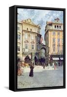 View of Staromestsky Rynk, from 'Stara Praha'-Vaclav Jansa-Framed Stretched Canvas