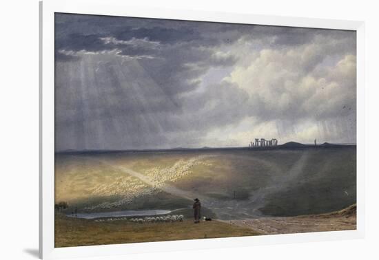 View of Stonehenge-J. M. W. Turner-Framed Giclee Print