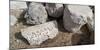 View of stones at archaeological site in ancient port city of Caesarea, Tel Aviv, Israel-null-Mounted Photographic Print