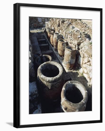 View of Store Rooms at Palace of Knossos, Crete, Greece, Minoan Civilization, 16th Century BC-null-Framed Giclee Print