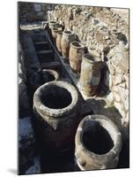 View of Store Rooms at Palace of Knossos, Crete, Greece, Minoan Civilization, 16th Century BC-null-Mounted Giclee Print