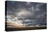 View of Storm Clouds over Field-David Smith-Stretched Canvas