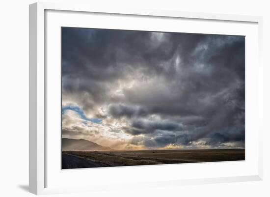 View of Storm Clouds over Field-David Smith-Framed Photographic Print