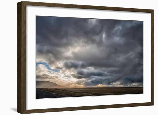 View of Storm Clouds over Field-David Smith-Framed Photographic Print