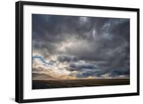 View of Storm Clouds over Field-David Smith-Framed Photographic Print