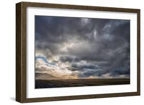 View of Storm Clouds over Field-David Smith-Framed Photographic Print