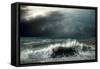 View of Storm Seascape-yuran-78-Framed Stretched Canvas