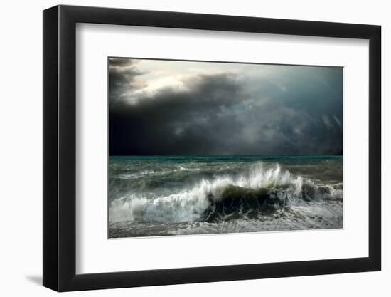 View of Storm Seascape-yuran-78-Framed Photographic Print