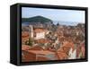 View of Stradun from City Wall, Dubrovnik, Croatia-Lisa S. Engelbrecht-Framed Stretched Canvas