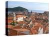 View of Stradun from City Wall, Dubrovnik, Croatia-Lisa S. Engelbrecht-Stretched Canvas