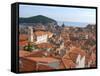 View of Stradun from City Wall, Dubrovnik, Croatia-Lisa S. Engelbrecht-Framed Stretched Canvas