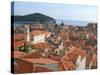 View of Stradun from City Wall, Dubrovnik, Croatia-Lisa S. Engelbrecht-Stretched Canvas