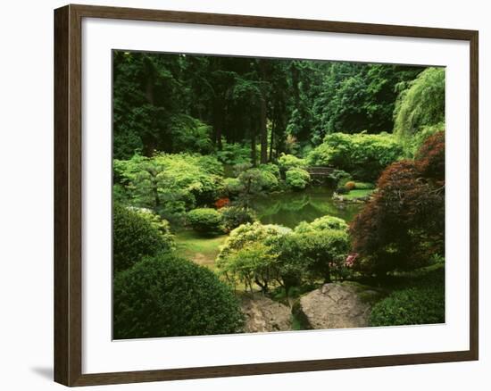 View of Strolling Pond Garden, Portland, Oregon, USA-Adam Jones-Framed Photographic Print