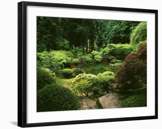 View of Strolling Pond Garden, Portland, Oregon, USA-Adam Jones-Framed Photographic Print