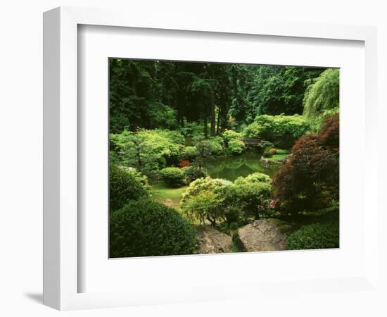 View of Strolling Pond Garden, Portland, Oregon, USA-Adam Jones-Framed Photographic Print