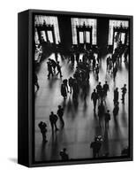 View of Students and Others in Main Entrance at MIT on Visitors' Day-Gjon Mili-Framed Stretched Canvas