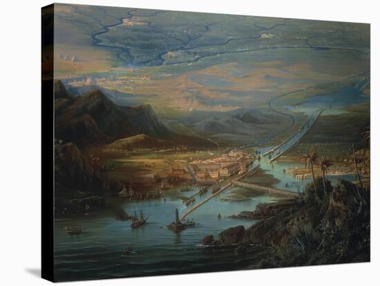 View of Suez Canal-Albert Williams-Stretched Canvas