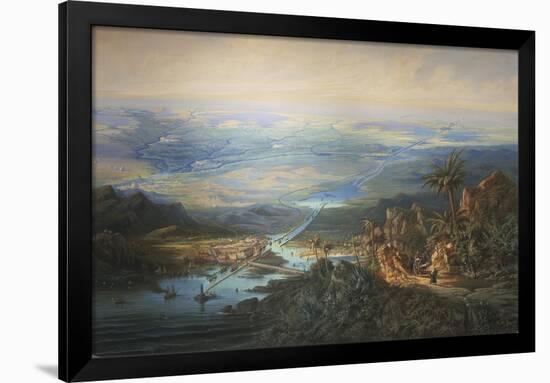 View of Suez Canal-Albert Rieger-Framed Giclee Print