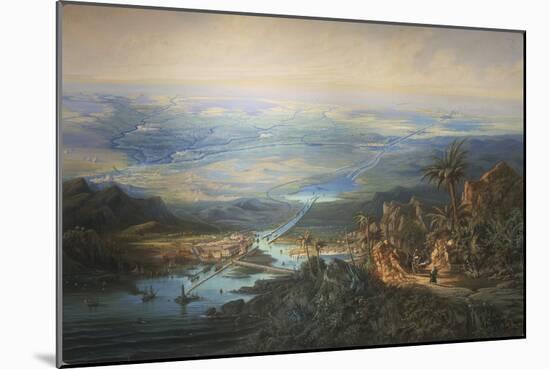 View of Suez Canal-Albert Rieger-Mounted Giclee Print