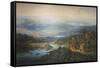 View of Suez Canal-Albert Rieger-Framed Stretched Canvas