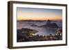 View of Sugarloaf Mountain and Botafogo Bay at Dawn, Rio De Janeiro, Brazil, South America-Ian Trower-Framed Photographic Print