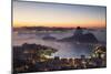 View of Sugarloaf Mountain and Botafogo Bay at Dawn, Rio De Janeiro, Brazil, South America-Ian Trower-Mounted Photographic Print