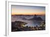 View of Sugarloaf Mountain and Botafogo Bay at Dawn, Rio De Janeiro, Brazil, South America-Ian Trower-Framed Photographic Print