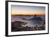 View of Sugarloaf Mountain and Botafogo Bay at Dawn, Rio De Janeiro, Brazil, South America-Ian Trower-Framed Photographic Print