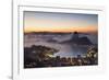 View of Sugarloaf Mountain and Botafogo Bay at Dawn, Rio De Janeiro, Brazil, South America-Ian Trower-Framed Photographic Print