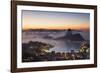 View of Sugarloaf Mountain and Botafogo Bay at Dawn, Rio De Janeiro, Brazil, South America-Ian Trower-Framed Photographic Print