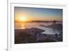 View of Sugarloaf Mountain and Botafogo Bay at Dawn, Rio De Janeiro, Brazil, South America-Ian Trower-Framed Photographic Print