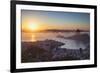 View of Sugarloaf Mountain and Botafogo Bay at Dawn, Rio De Janeiro, Brazil, South America-Ian Trower-Framed Photographic Print