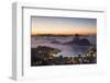 View of Sugarloaf Mountain and Botafogo Bay at Dawn, Rio De Janeiro, Brazil, South America-Ian Trower-Framed Photographic Print