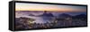 View of Sugarloaf Mountain and Botafogo Bay at Dawn, Rio De Janeiro, Brazil-Ian Trower-Framed Stretched Canvas
