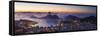 View of Sugarloaf Mountain and Botafogo Bay at Dawn, Rio De Janeiro, Brazil-Ian Trower-Framed Stretched Canvas