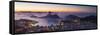 View of Sugarloaf Mountain and Botafogo Bay at Dawn, Rio De Janeiro, Brazil-Ian Trower-Framed Stretched Canvas