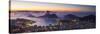 View of Sugarloaf Mountain and Botafogo Bay at Dawn, Rio De Janeiro, Brazil-Ian Trower-Stretched Canvas