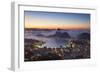 View of Sugarloaf Mountain and Botafogo Bay at Dawn, Rio De Janeiro, Brazil-Ian Trower-Framed Photographic Print