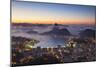 View of Sugarloaf Mountain and Botafogo Bay at Dawn, Rio De Janeiro, Brazil-Ian Trower-Mounted Photographic Print