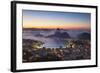 View of Sugarloaf Mountain and Botafogo Bay at Dawn, Rio De Janeiro, Brazil-Ian Trower-Framed Photographic Print