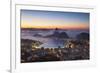 View of Sugarloaf Mountain and Botafogo Bay at Dawn, Rio De Janeiro, Brazil-Ian Trower-Framed Photographic Print